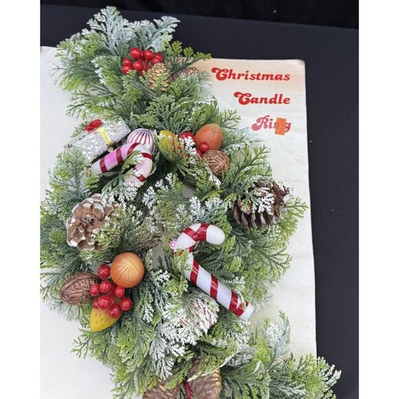 Vtg 1970’s J&M Enterprises Christmas Candle Ring Decoration Original Box - Picture 5 of 9